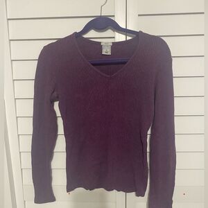 Old Navy Purple Ribbed Knit Top